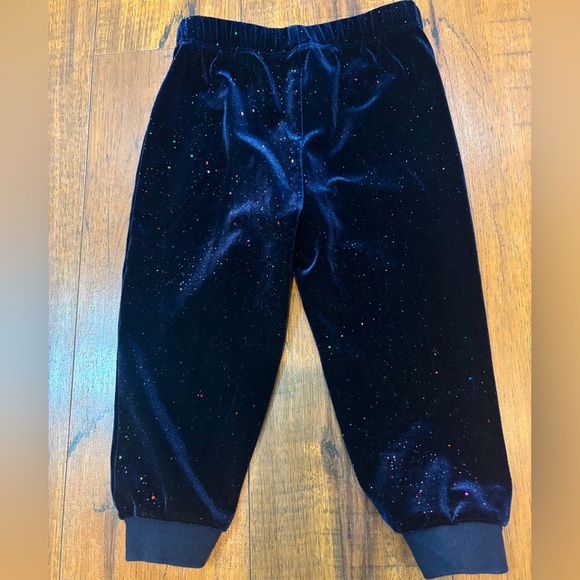 Little Me Night Sparkle Velour Hoodie Set, Navy Blue, 18 Months Christmas Winter - Picture 10 of 12